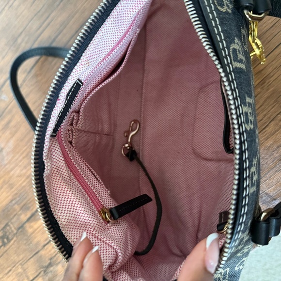 Dooney & BourkeBrown Shoulder Bag with Monogram Print - Picture 11 of 15